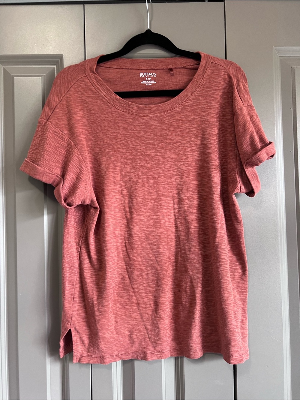 Buffalo David Bitton Coral Slub Short Sleeve Tee